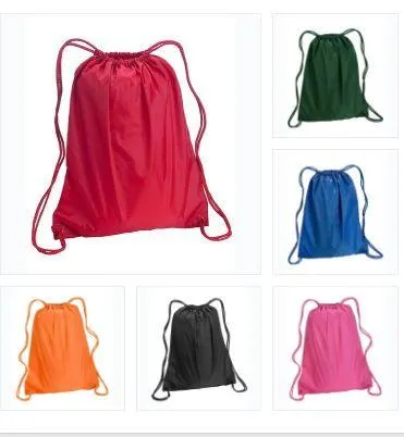 12 ct Drawstring Backpacks Sport Cinch Bags - LARGE - By Dozen