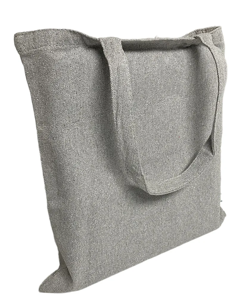 12 ct Recycled Sustainable Canvas Tote Bag - By Pack