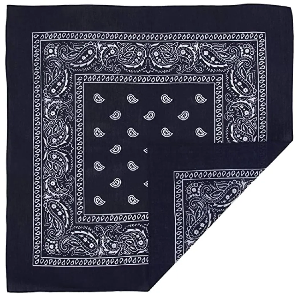 120 ct 100% Cotton Paisley Bandana - Pack of 120