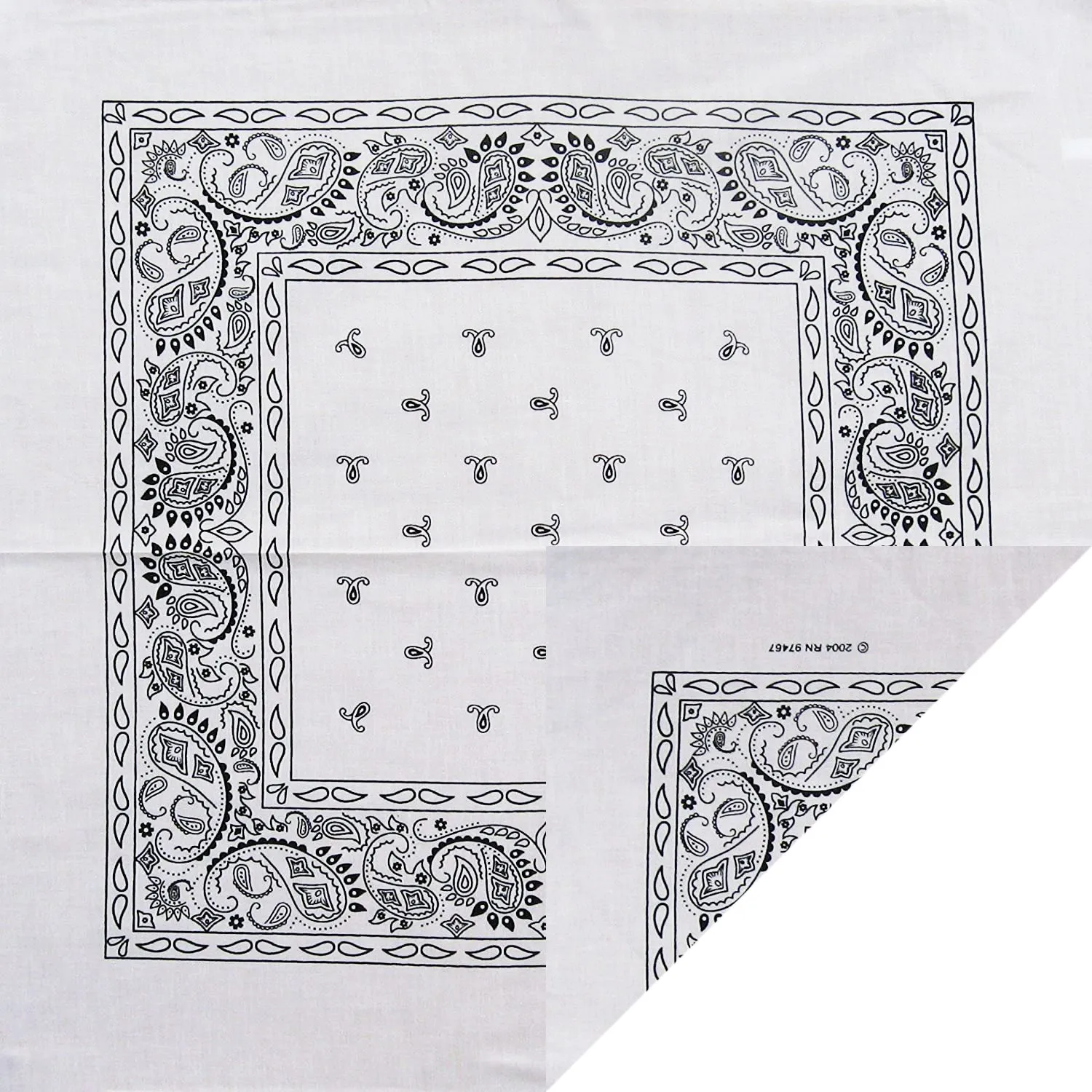 120 ct 100% Cotton Paisley Bandana - Pack of 120