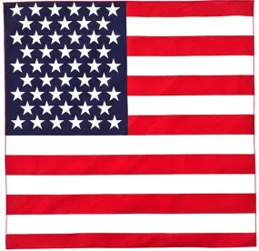 120 ct American Flag Pattern Bandanas - Pack of 120