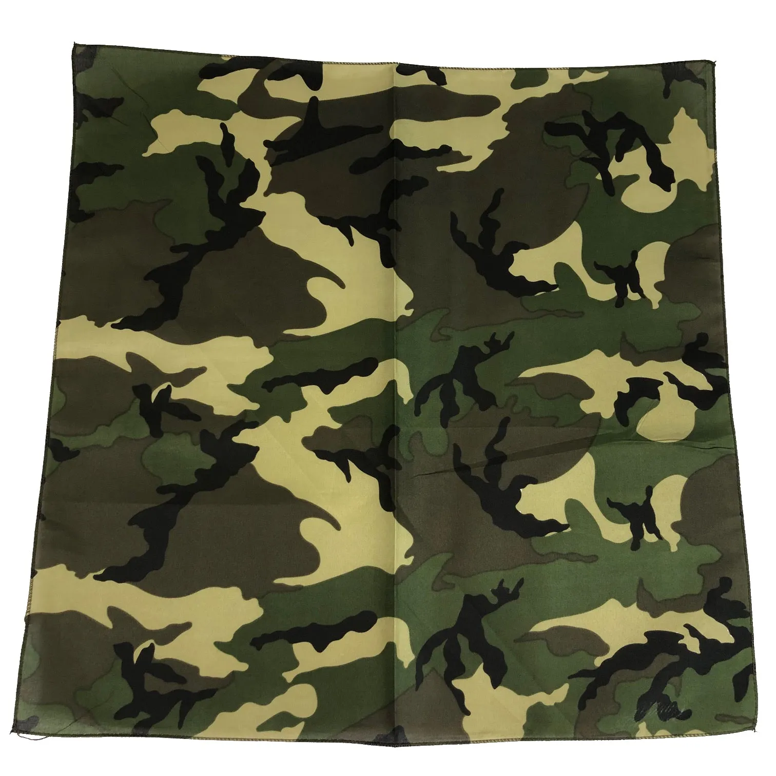 120 ct Woodland Camouflage Pattern Cotton Bandanas - Pack of 120