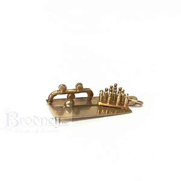 14 Kt Gold Bowling Alley Charm