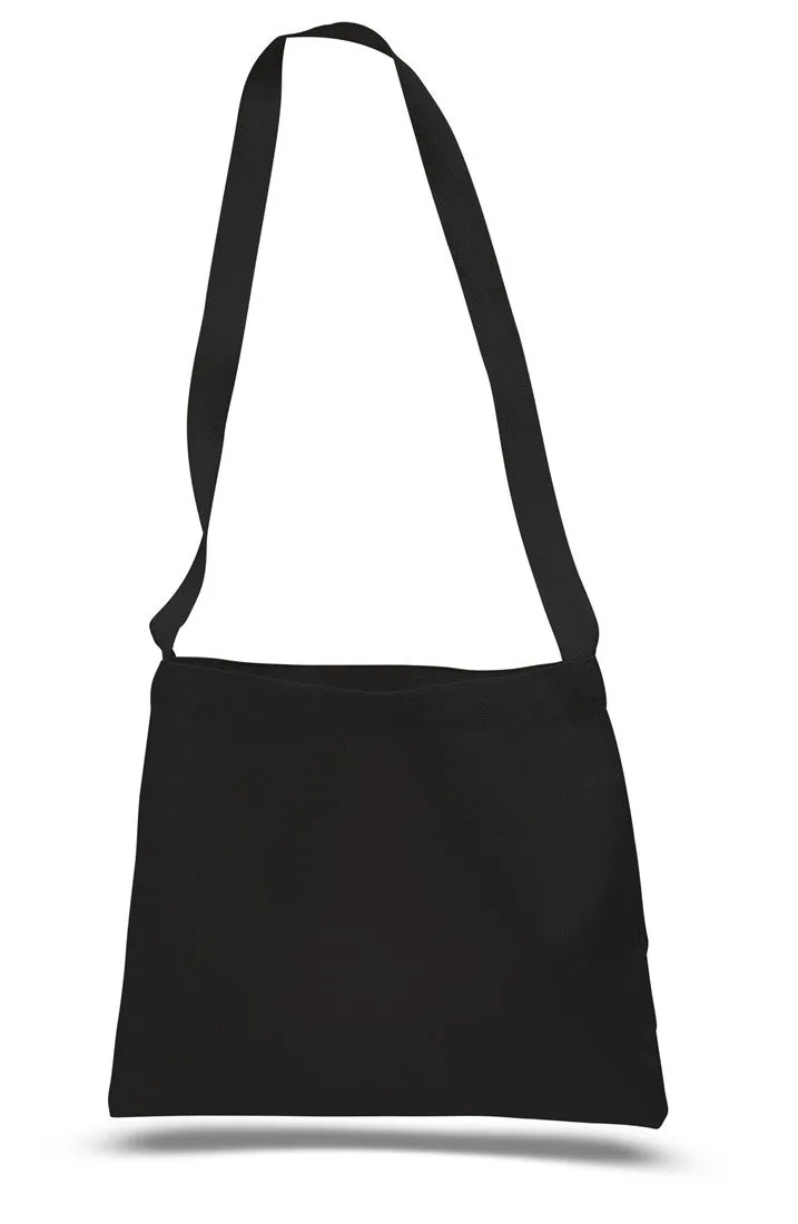 144 ct Small Messenger Canvas Tote Bag with Long Straps - By Case