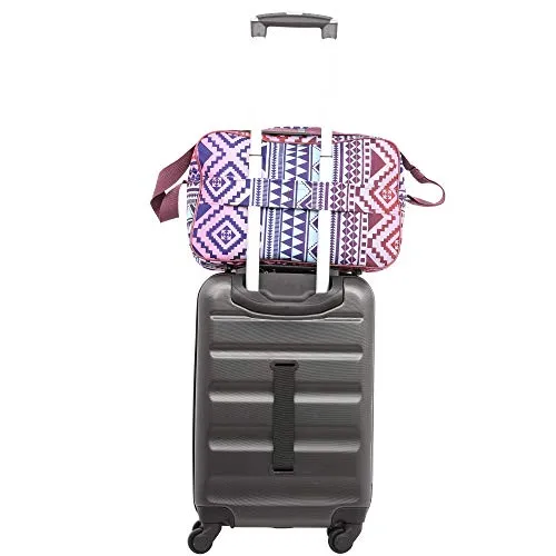 16 Inch Carry On Hand Luggage Flight Duffle Bag, 2nd Bag or Underseat, 19L (Multi Aztec)