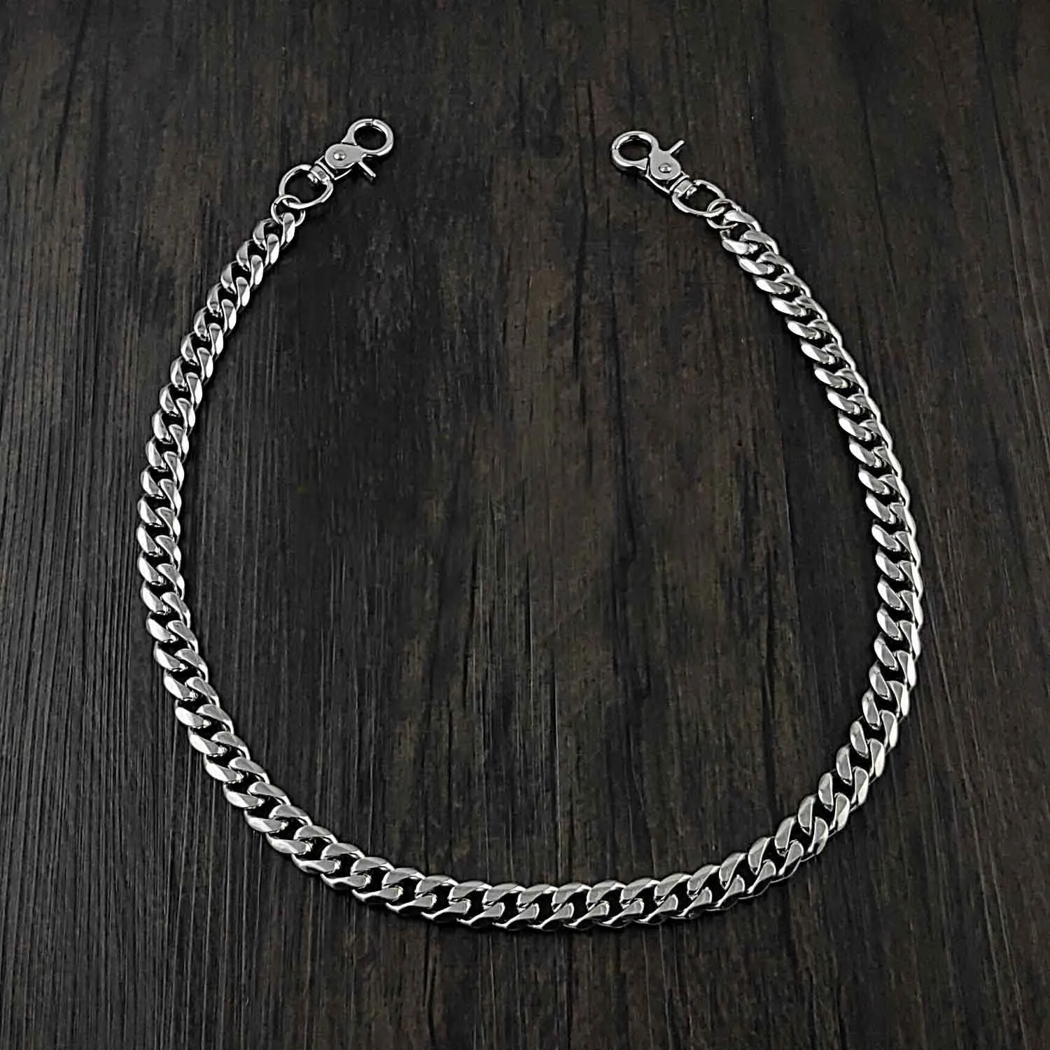 16'' SOLID STAINLESS STEEL BIKER SILVER WALLET CHAIN LONG PANTS CHAIN jeans chain jean chain FOR MEN