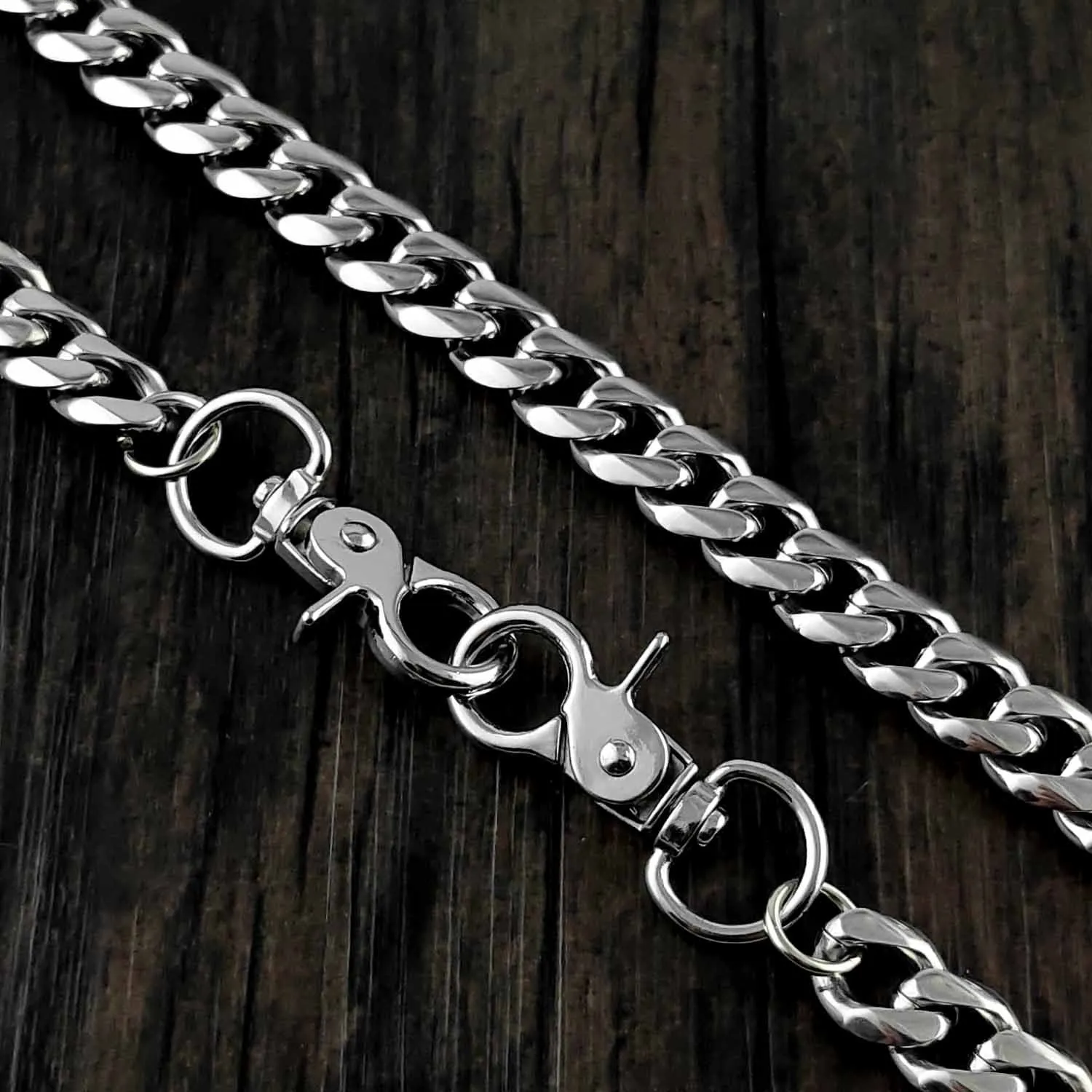 16'' SOLID STAINLESS STEEL BIKER SILVER WALLET CHAIN LONG PANTS CHAIN jeans chain jean chain FOR MEN