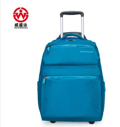 20 Inch Waterproof Travel Trolley Backpack Large Capacity Luggage Wheeled Backpacks Carry-On Bags