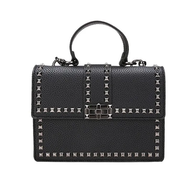 2018 Brand Women Bags Luxury Handbags Women Messenger Bags Cover Rivet Bag Girls Fashion Shoulder