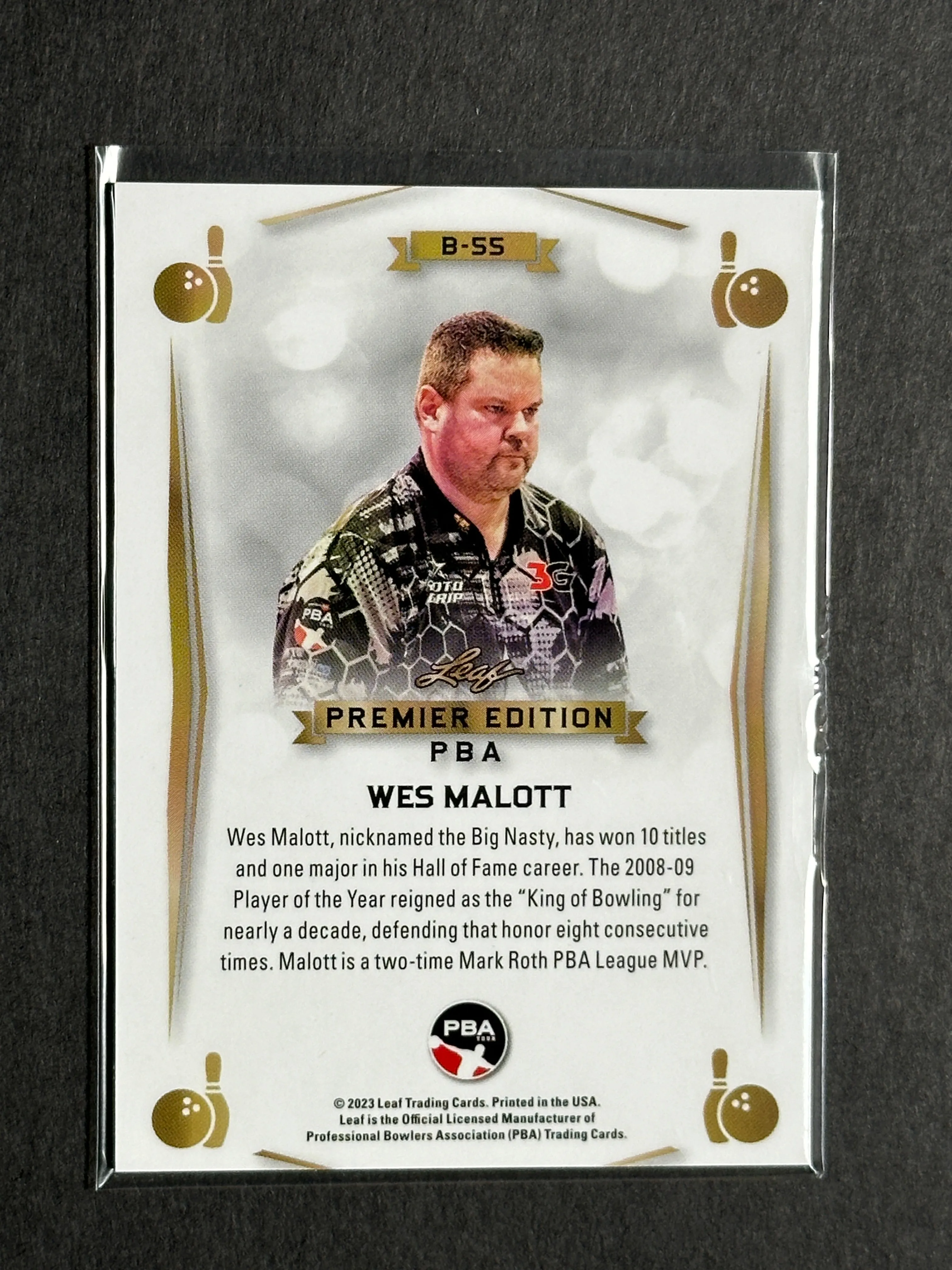 2023 Leaf PBA Trading Card Wes Malott