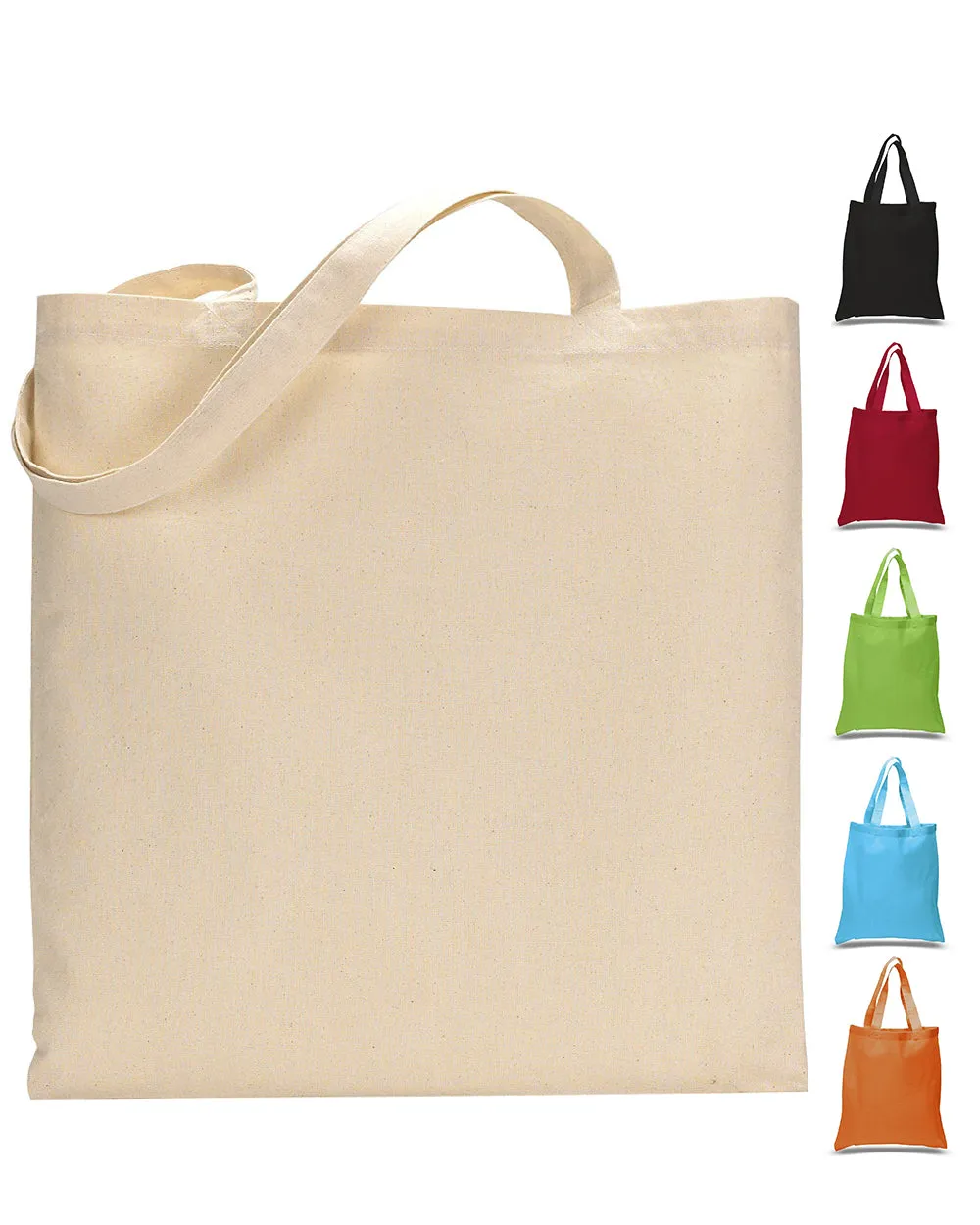 240 ct Economical 100% Cotton Reusable Wholesale Tote Bags - By Case