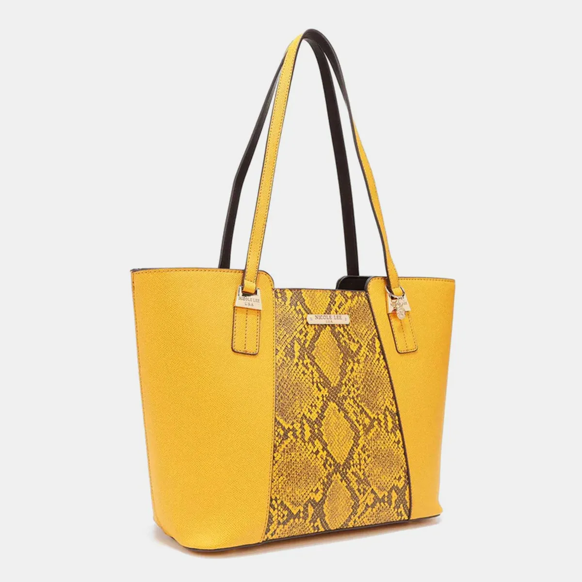 3-Piece Snake Print Handbag Set