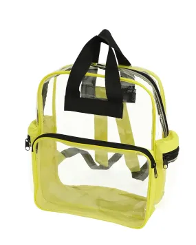 6 ct Heavy Vinyl Polyester Clear Backpack - By Bundle