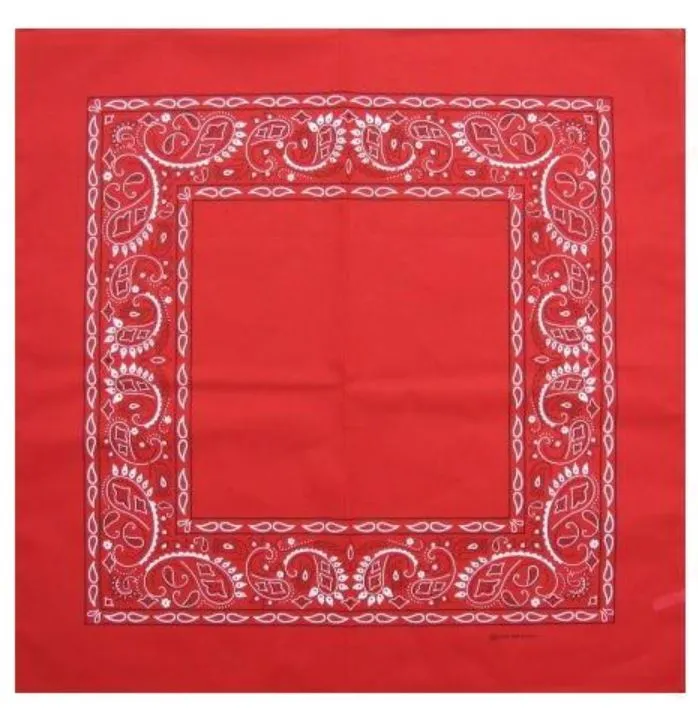 600 ct Easy-Print Open Center Paisley Cotton Bandana - By Case