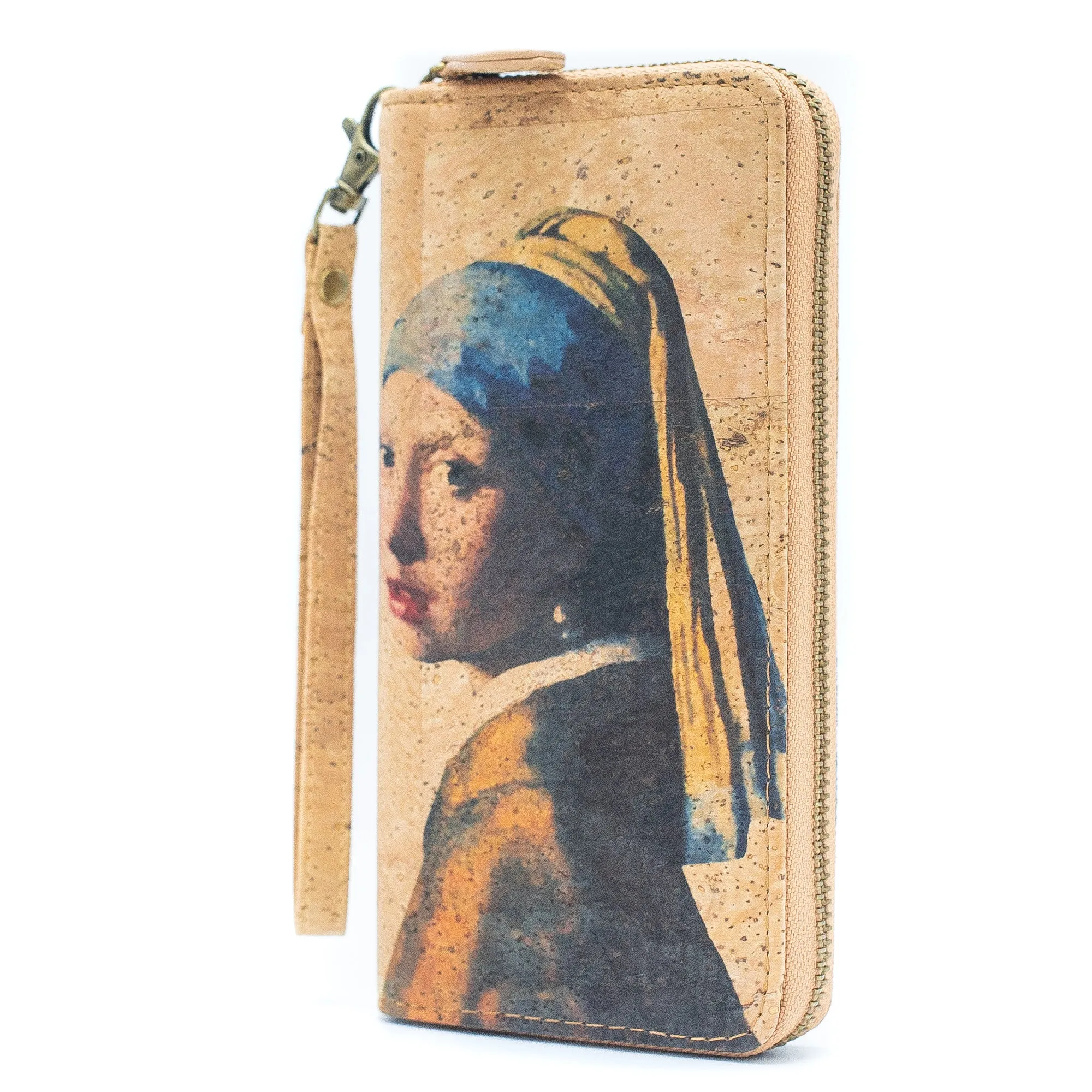 Abstract Frida Art Cork Zipper Wallet- BAG-2076