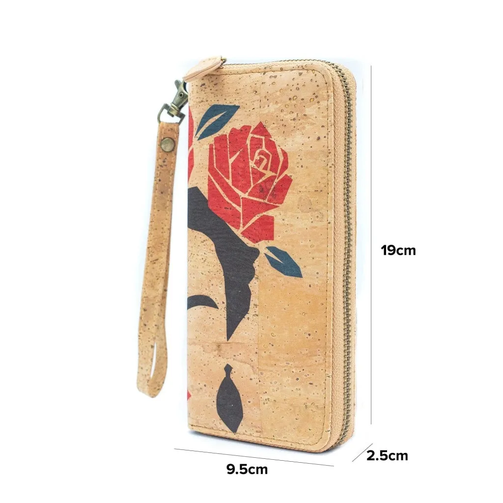 Abstract Frida Art Cork Zipper Wallet- BAG-2076