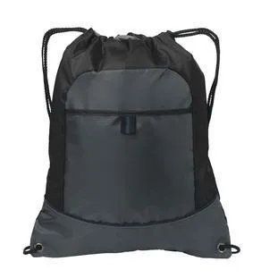 Affordable Drawstring Bags /Two Tone Pocket Cinch Pack