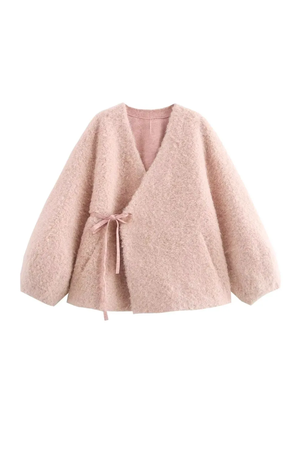 'Annabelle' Shearling Collar Belted Coat