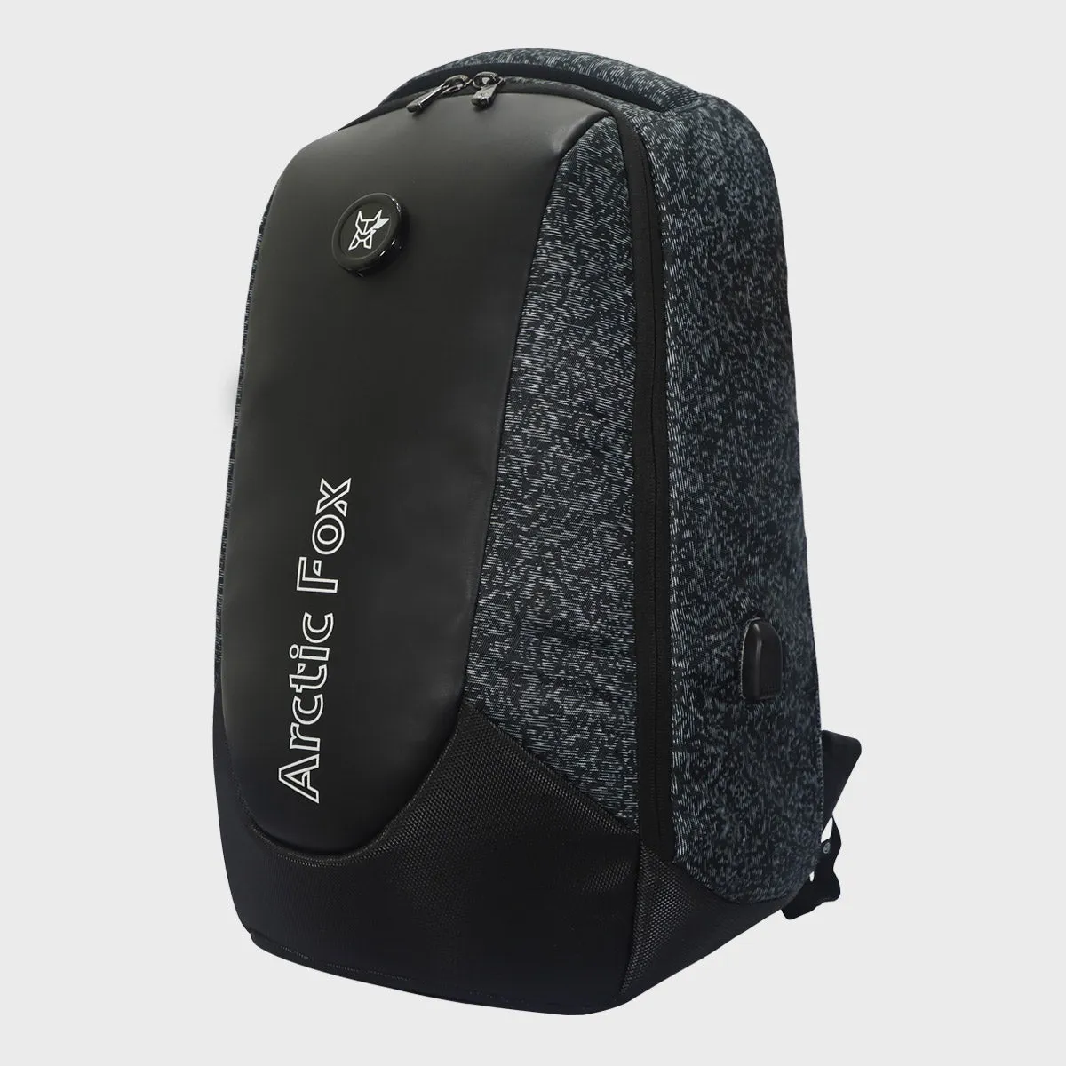 Arctic Fox Alarm Anti-Theft Glitch Black Laptop bag and Backpack