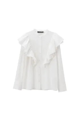 'Avery' Stylish Layered Ruffle Shirt for All Occasions