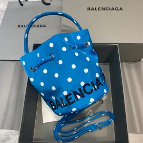 Balen Le Cagole Medium Bucket Bag In Blue, For Women,  Bags 11.8in/30cm