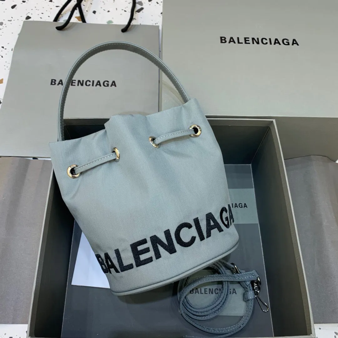 Balen Le Cagole Medium Bucket Bag In Light Gray, For Women,  Bags 11.8in/30cm