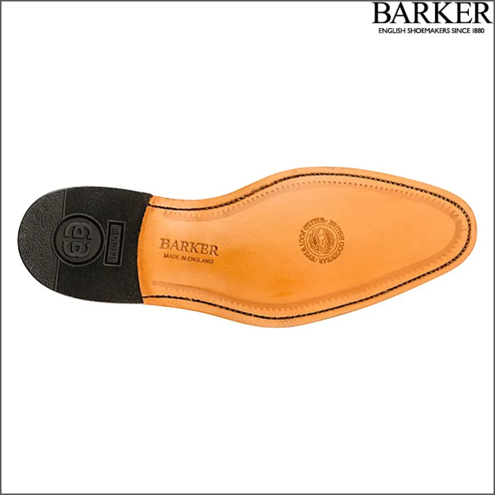 Barker Winsford Black Polish Oxford Toe Cap--