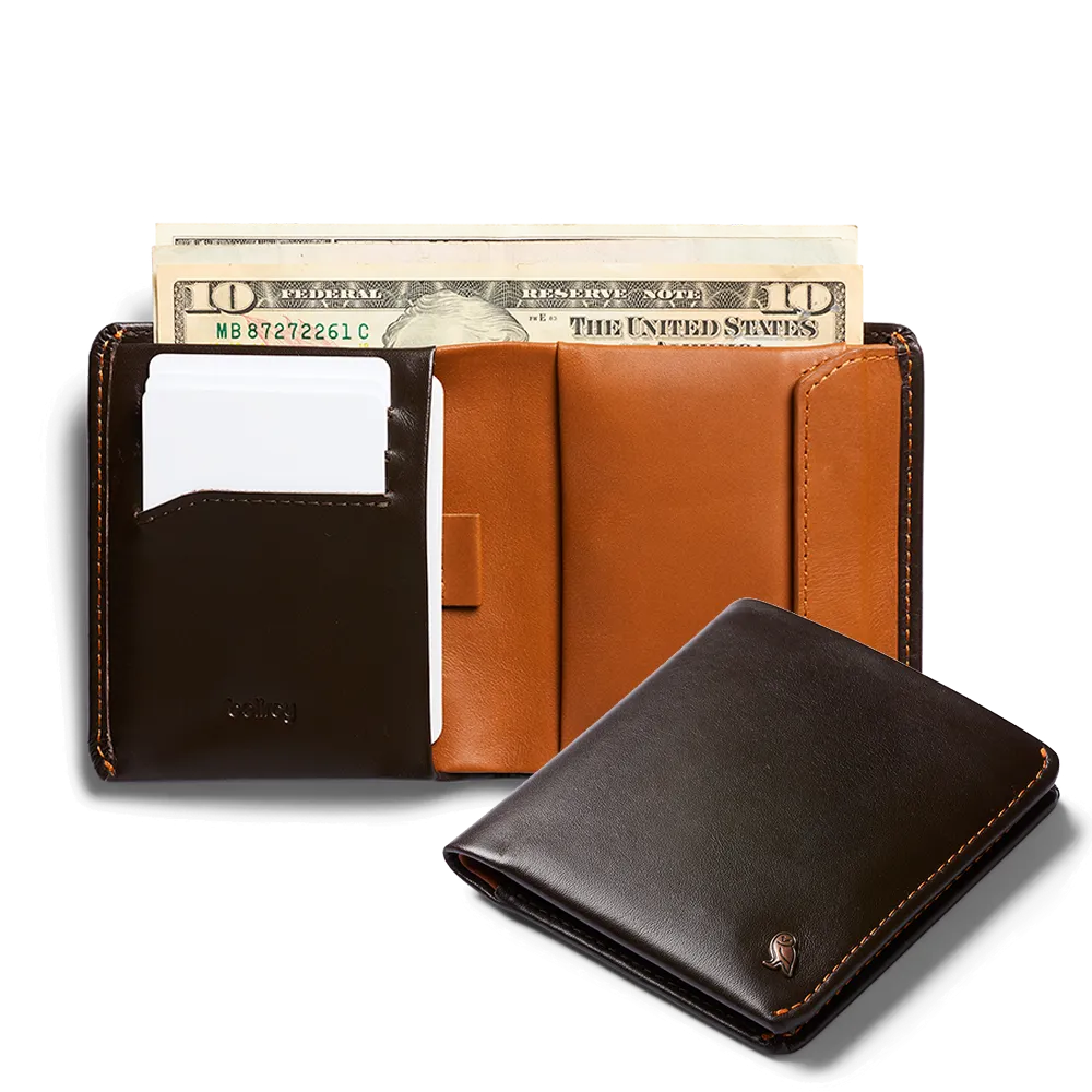 Bellroy Coin Wallet - Leather Bi-fold wallet with coin pouch