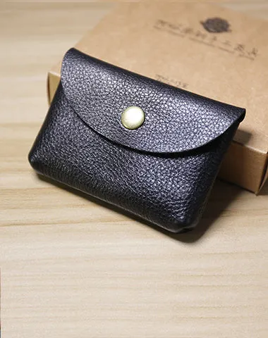 Black Cute Women Leather Card Wallet Mini Coin Wallets Slim Card Holder Wallets For Women