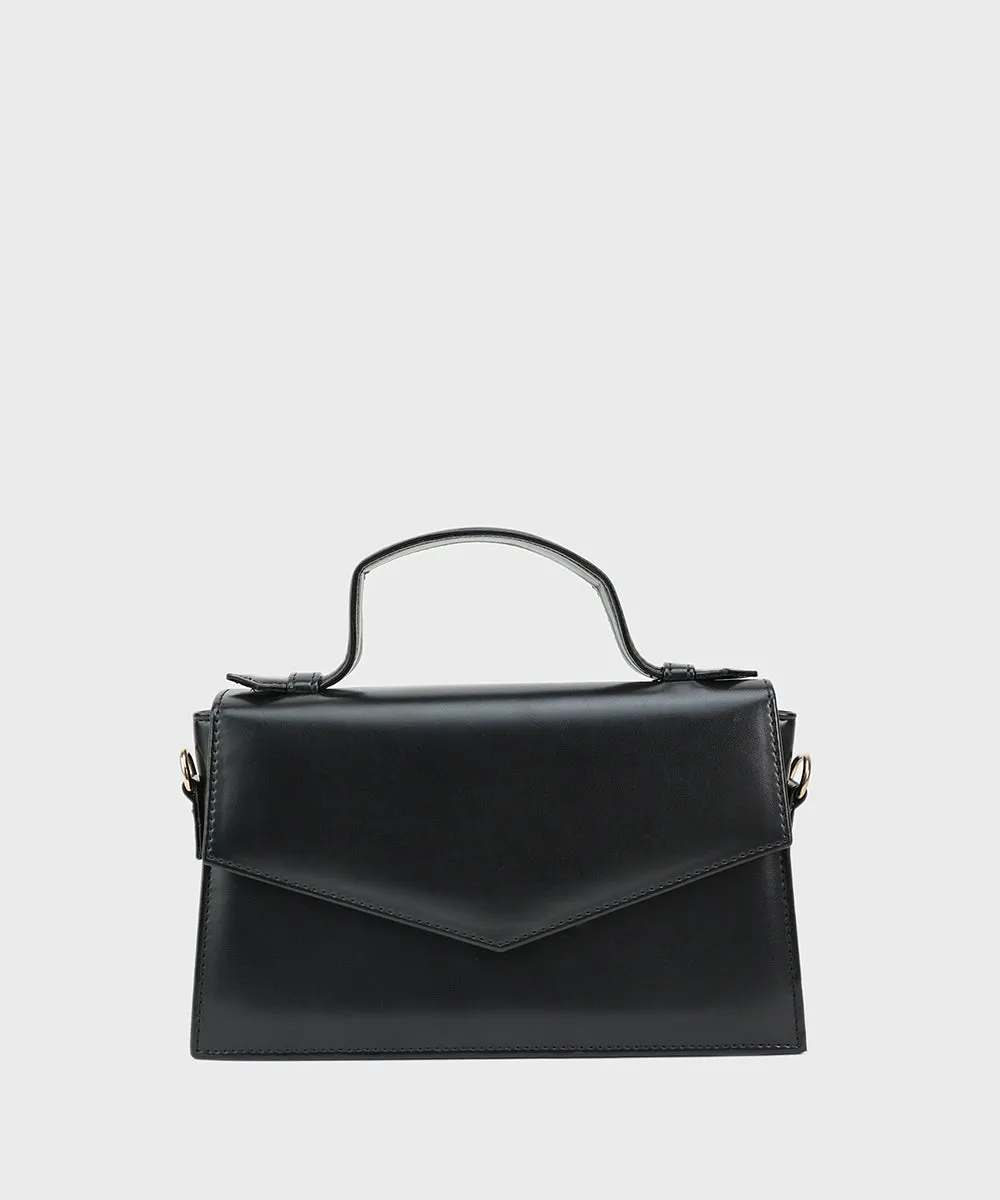 Black Top Handle Bag