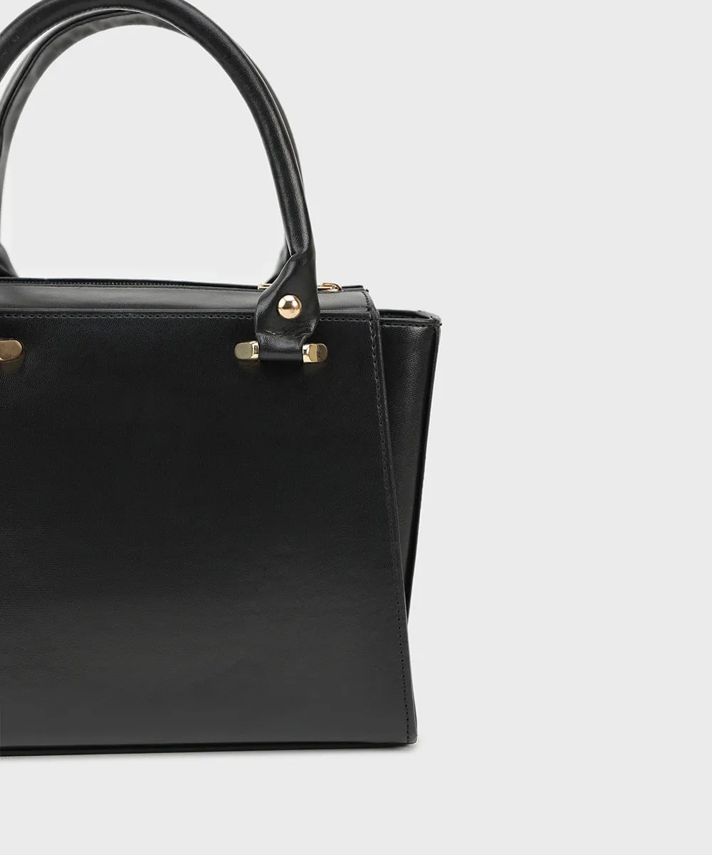 Black Top Handle Bag