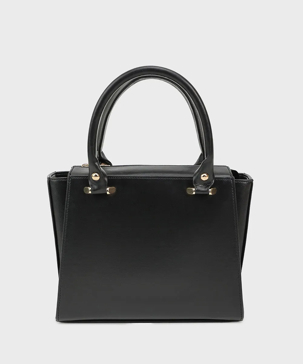 Black Top Handle Bag