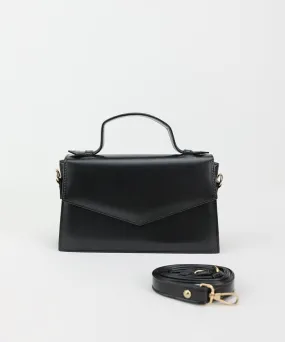 Black Top Handle Bag