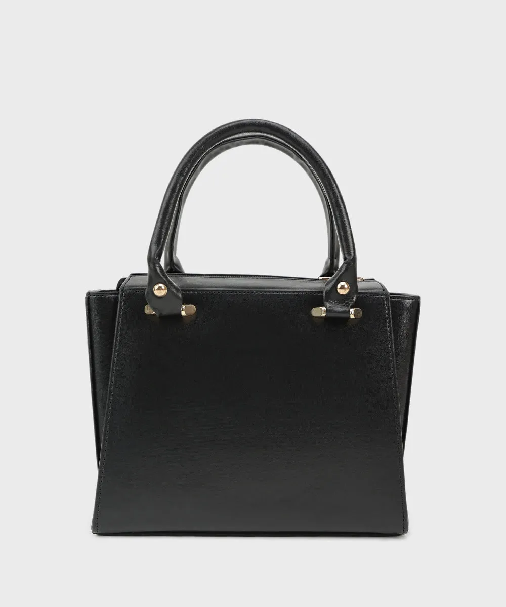 Black Top Handle Bag