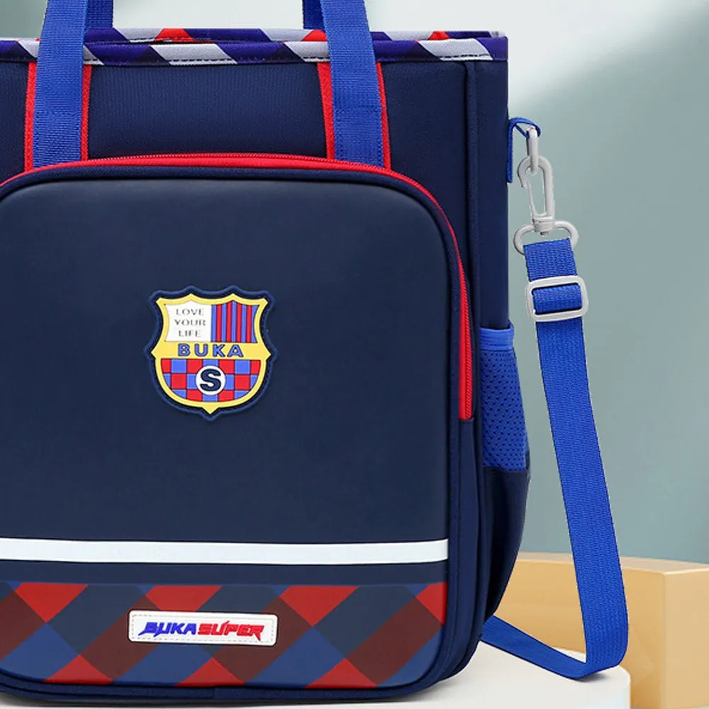 Blue Soccer theme Shoulder/Backpack style Bag for Kids