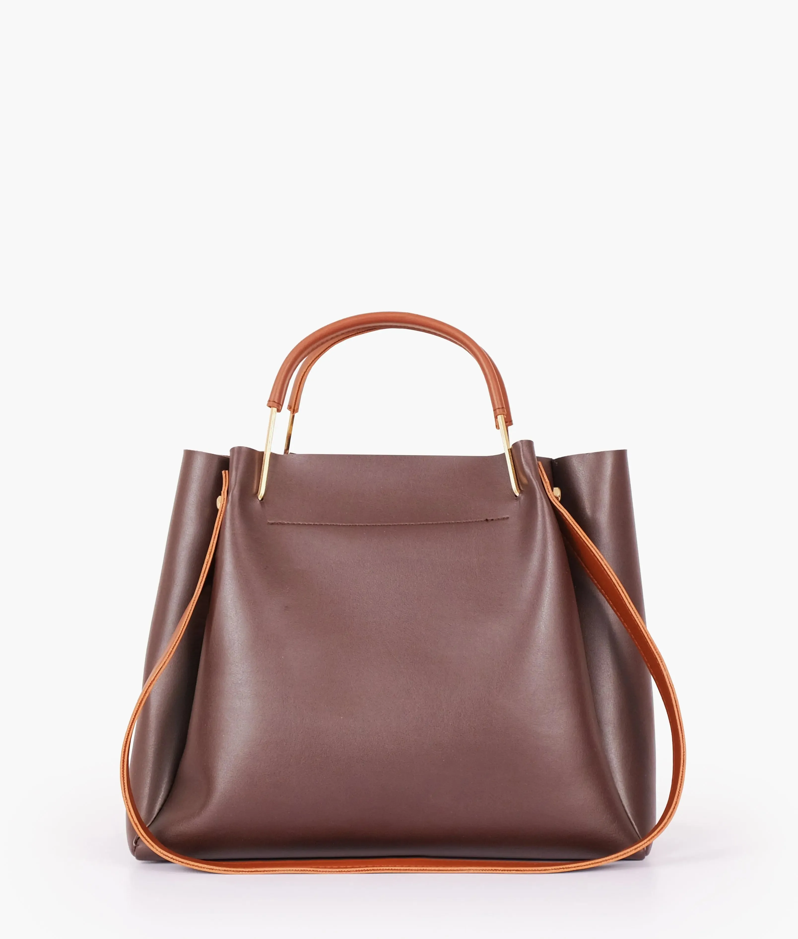 Brown 2 in 1 Ladies Tote Bag 8850-12