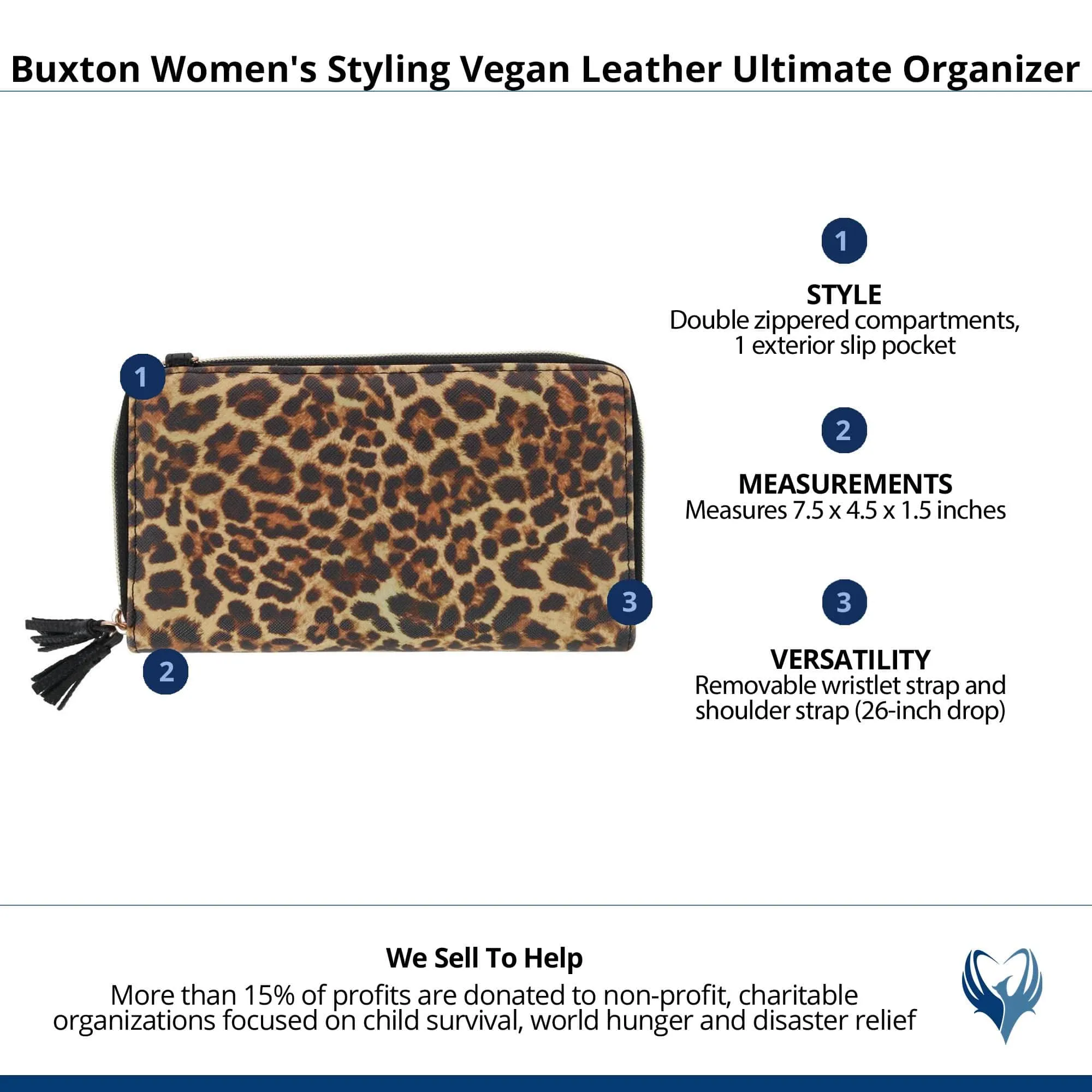 Buxton Women's Styling Vegan Leather Ultimate Organizer