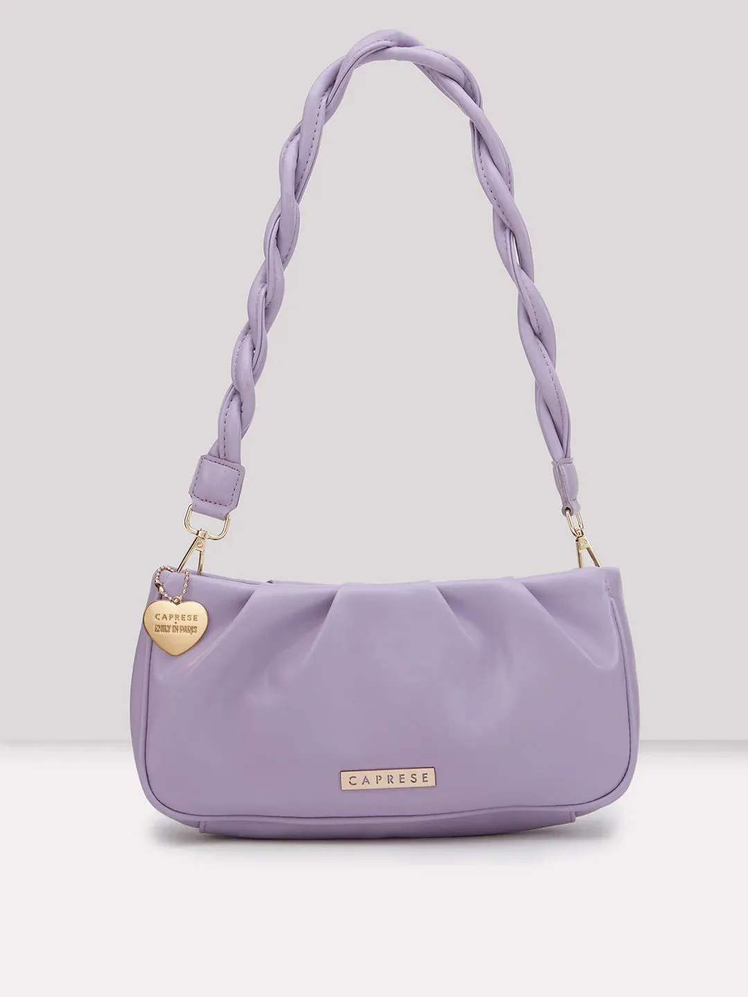 Caprese Emily In Paris Solid Medium Sling Handbag Lilac