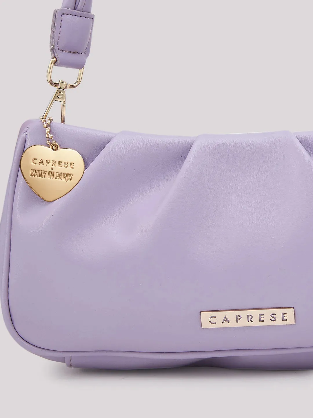 Caprese Emily In Paris Solid Medium Sling Handbag Lilac