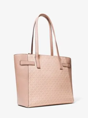 Carmen Large Color-Block Logo Tote Bag