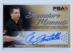 Chris Loschetter 2008 Rittenhouse Signature Moments PBA Autograph Bowling Card