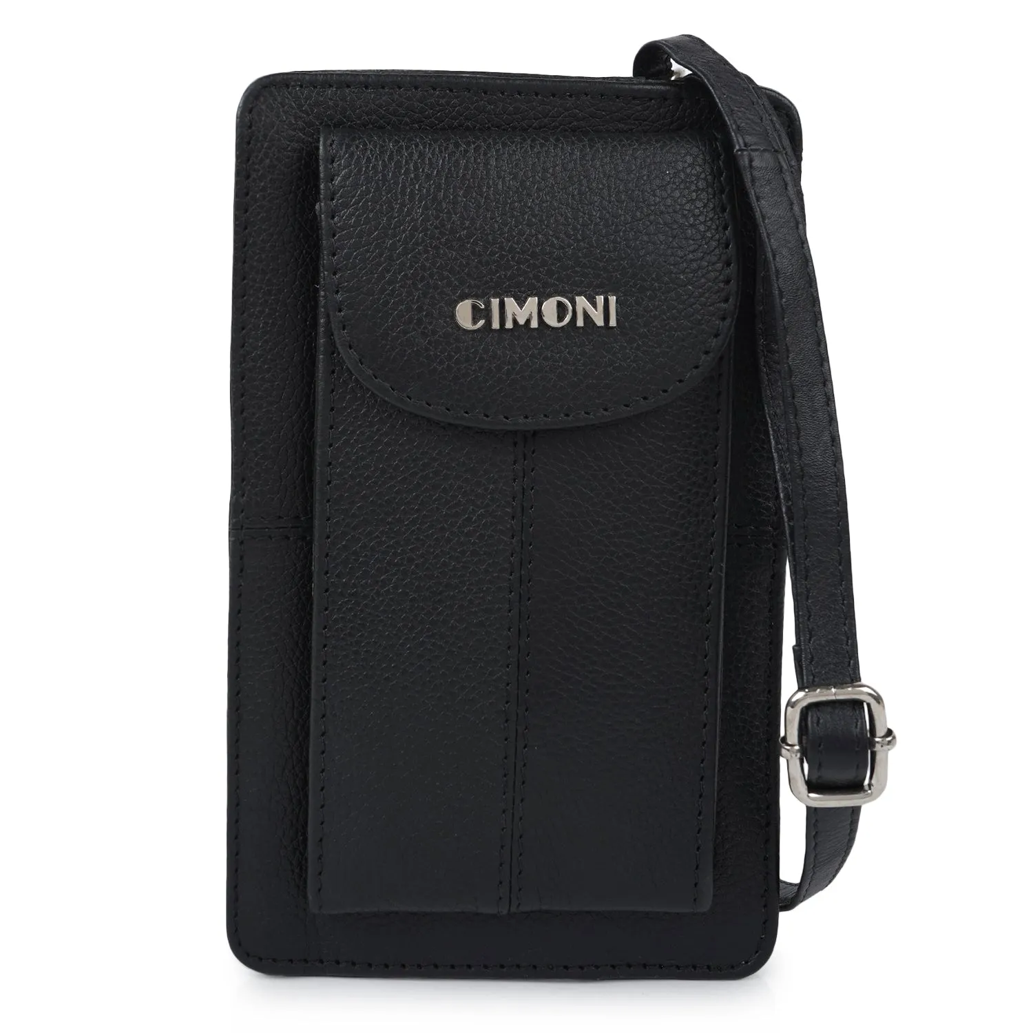 CIMONI Genuine Leather Stylish Unique Design Crossbody Mobile Pouch Sling Bag For Women