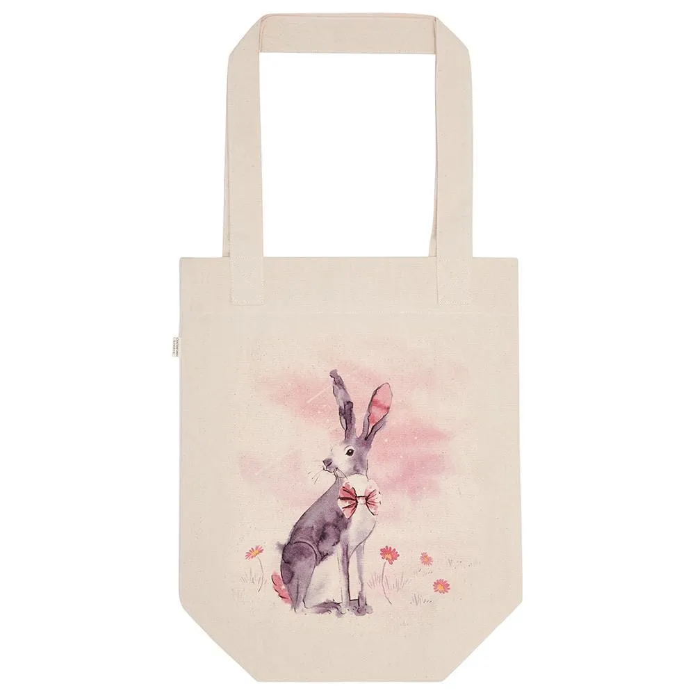 Cotton Canvas Shopping Tote Bag - Hare