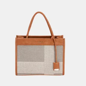 DAVID JONES STRIPED CONTRAST TOTE BAG