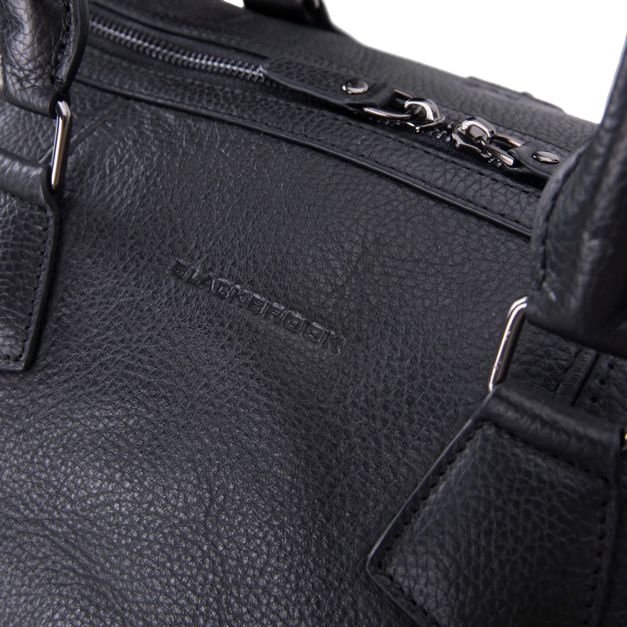 Dolly Leather Weekender Bag, Pebble Black