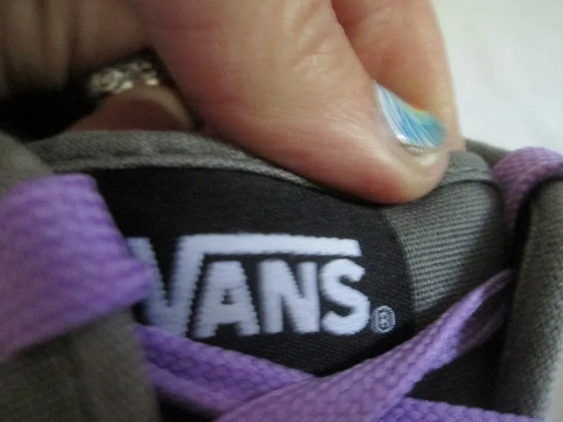 EUC Womens VANS Skateboarding Skater Thrasher Sneaker Shoe 9 GREEN PURPLE