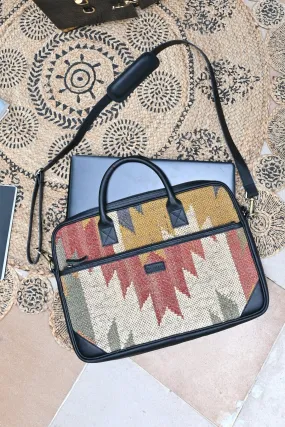 GAVIEN - KILIM & LEATHER LAPTOP BAG