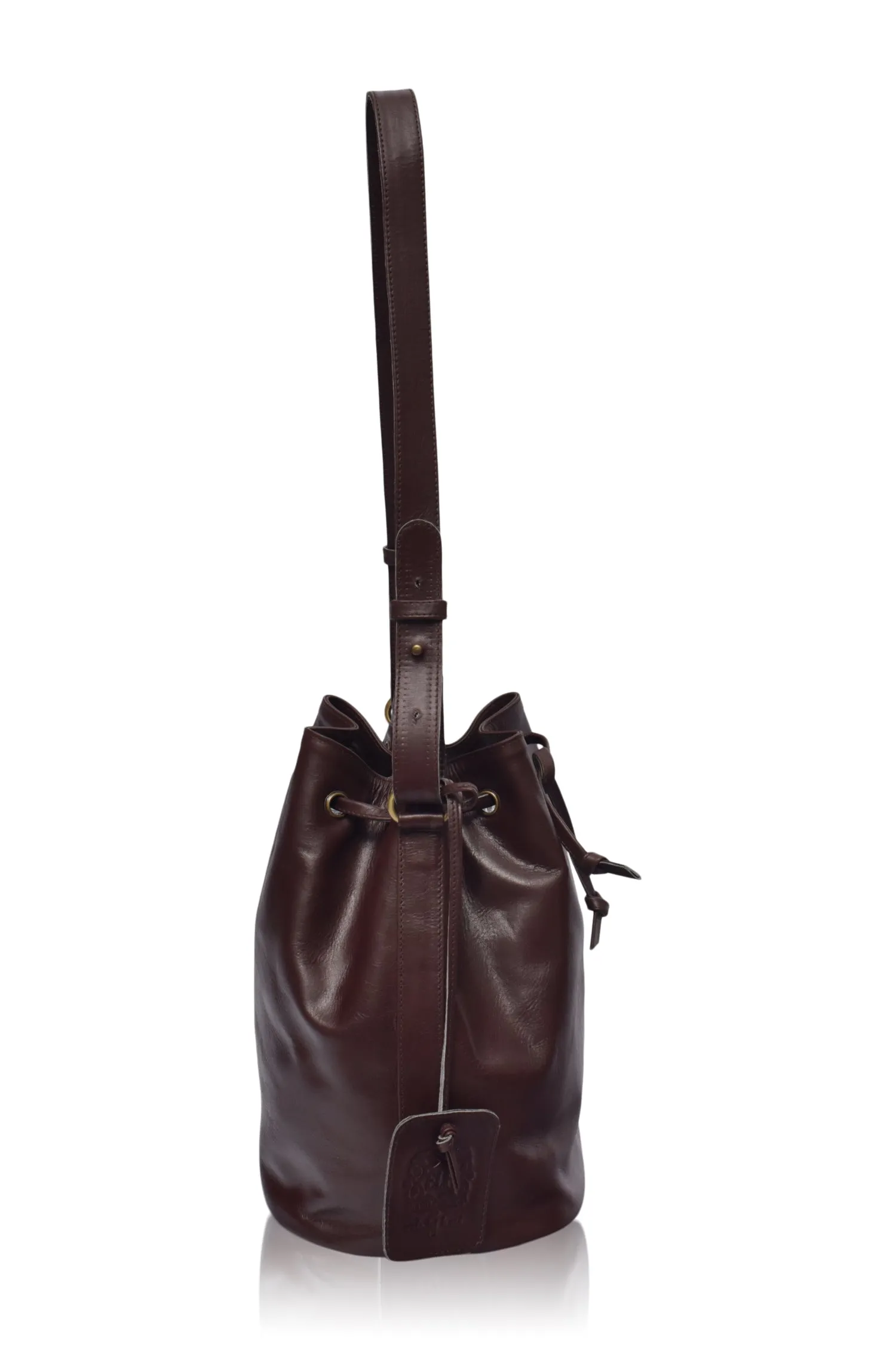 Geneva Drawstring Leather Bag