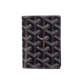 Goyard Saint Marc's Navy Chevron Card Case Wallet