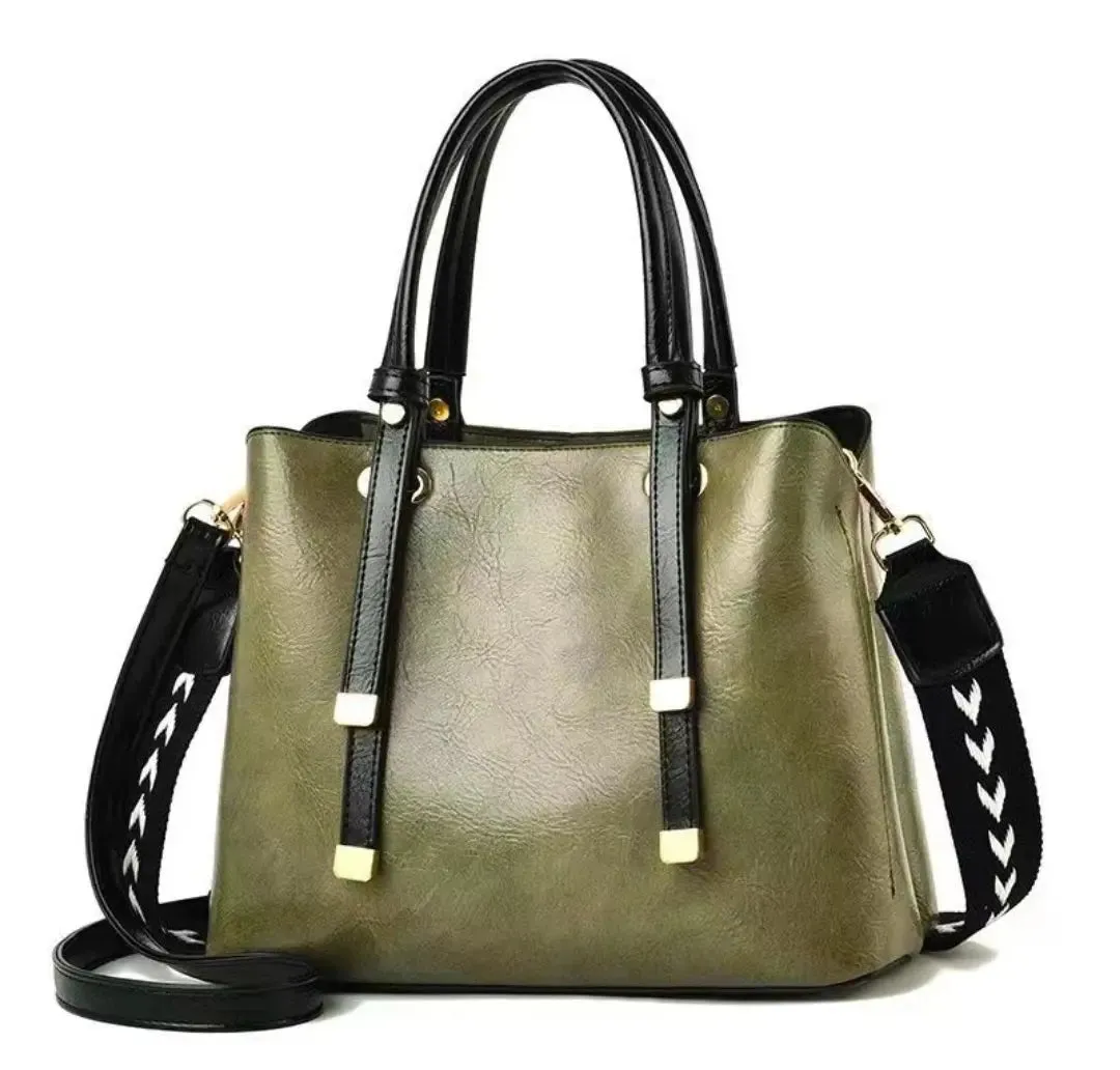 Green Womens Top Handel Bag 989